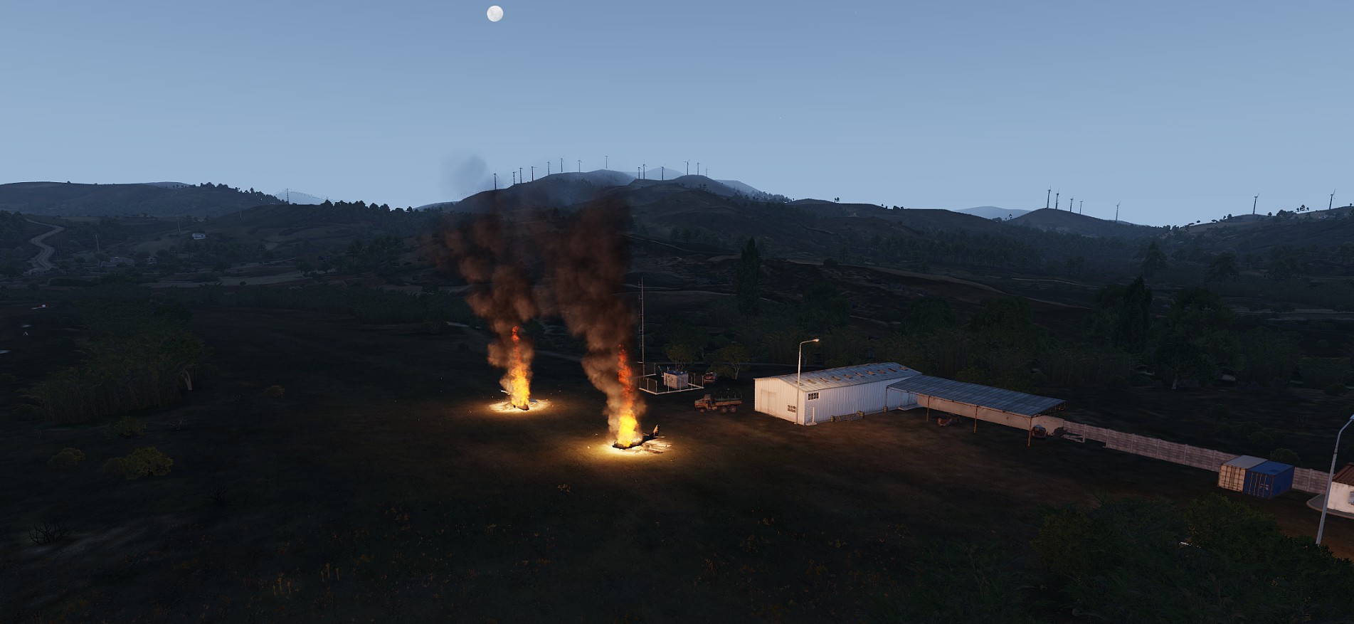 Small airport attacked